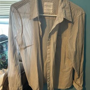 Women's Striped Button-Up Shirt